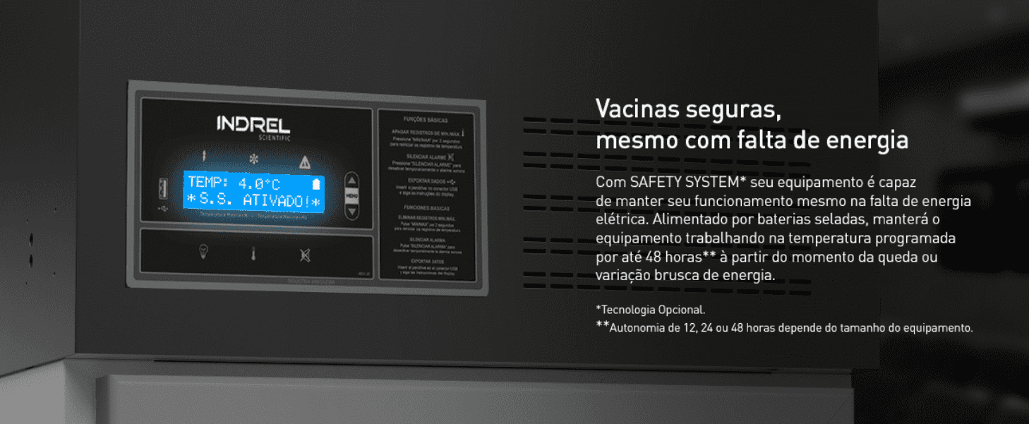 camara de vacinas com segurança